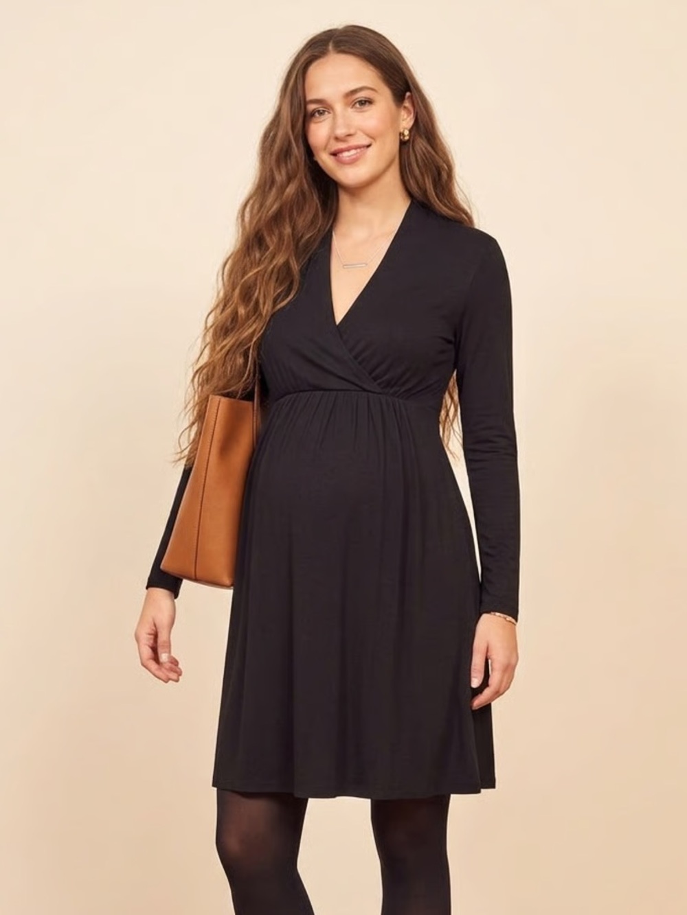 H&M MAMA | Black Long Sleeve Nursing Dress Sz S